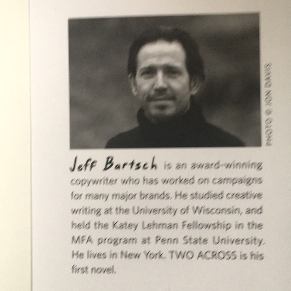 BOOK: Two Across, A Novel by Jeff Bartsch- (hardcover) - Picture 6 of 7
